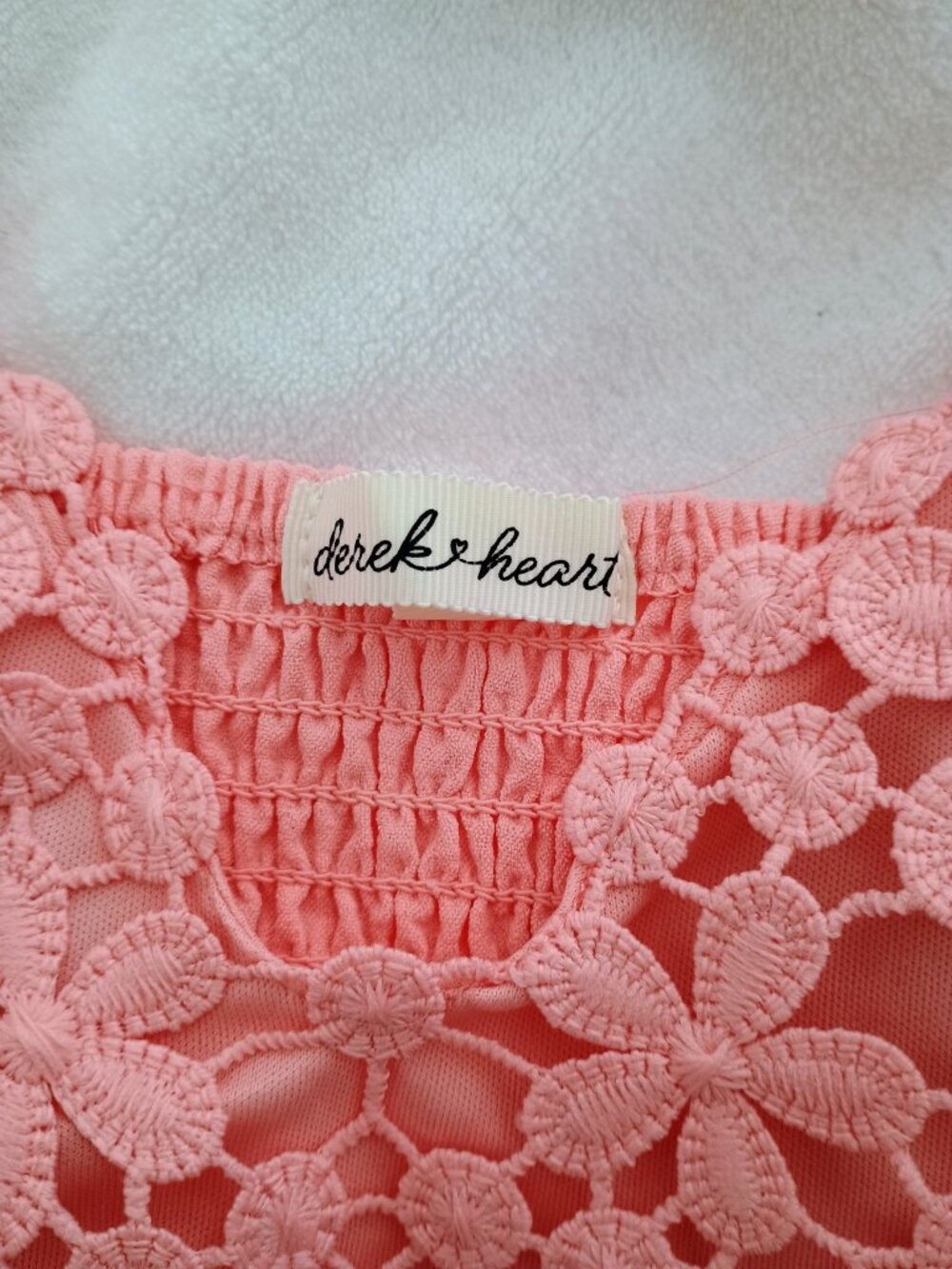 FLORAL CROCHET TOP MAXI DRESS PEACHY CORAL SEXY SUMMER BEACH - Picture 6 of 9